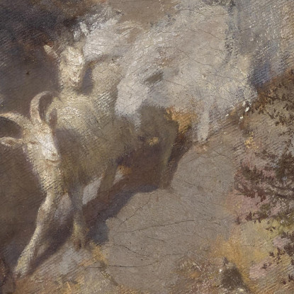 Pan Spaventa Un Pastore Terrorizzato Dal Panico Arnold Böcklin abk37 quadro stampato su tela