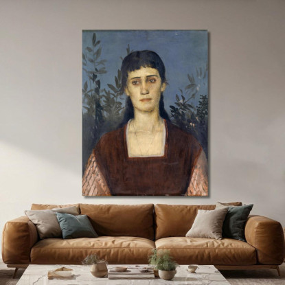 Ritratto Di Clara Bruckmann-Böcklin Figlia Maggiore Dell'Artista Arnold Böcklin abk44 quadro stampato su tela