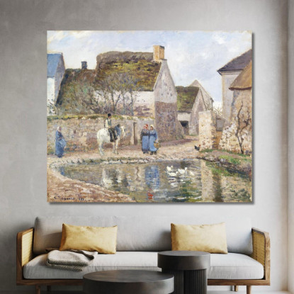 Uno Stagno A Ennery 1874 Digi Camille Pissarro cps5 quadro stampato su tela