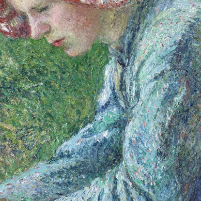 Una Contadina Seduta 1885 Camille Pissarro cps7 quadro stampato su tela