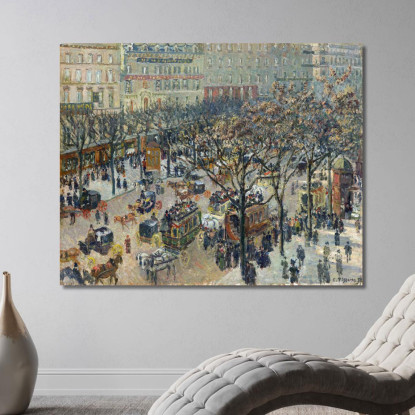 Viale Degli Italiani Sole Mattutino 1897 Camille Pissarro cps14 quadro stampato su tela