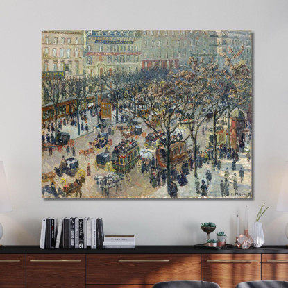 Viale Degli Italiani Sole Mattutino 1897 Camille Pissarro cps14 quadro stampato su tela