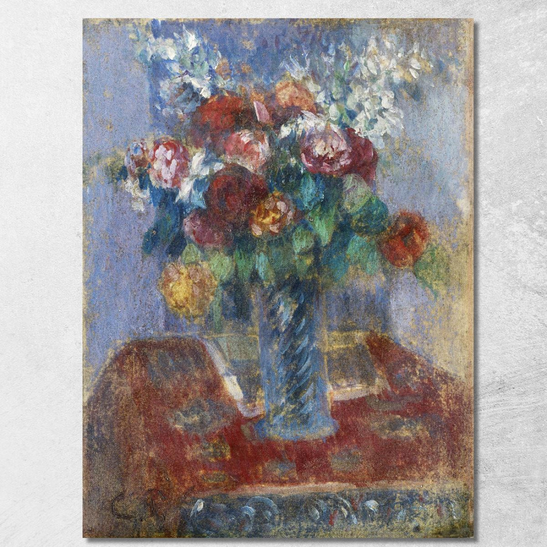 Mazzo Di Fiori Del 1900 Circa Camille Pissarro cps16 quadro stampato su tela Mazzo Di Fiori Del 1900 Circa Camille Pissarro cps16 quadro stampato su tela
