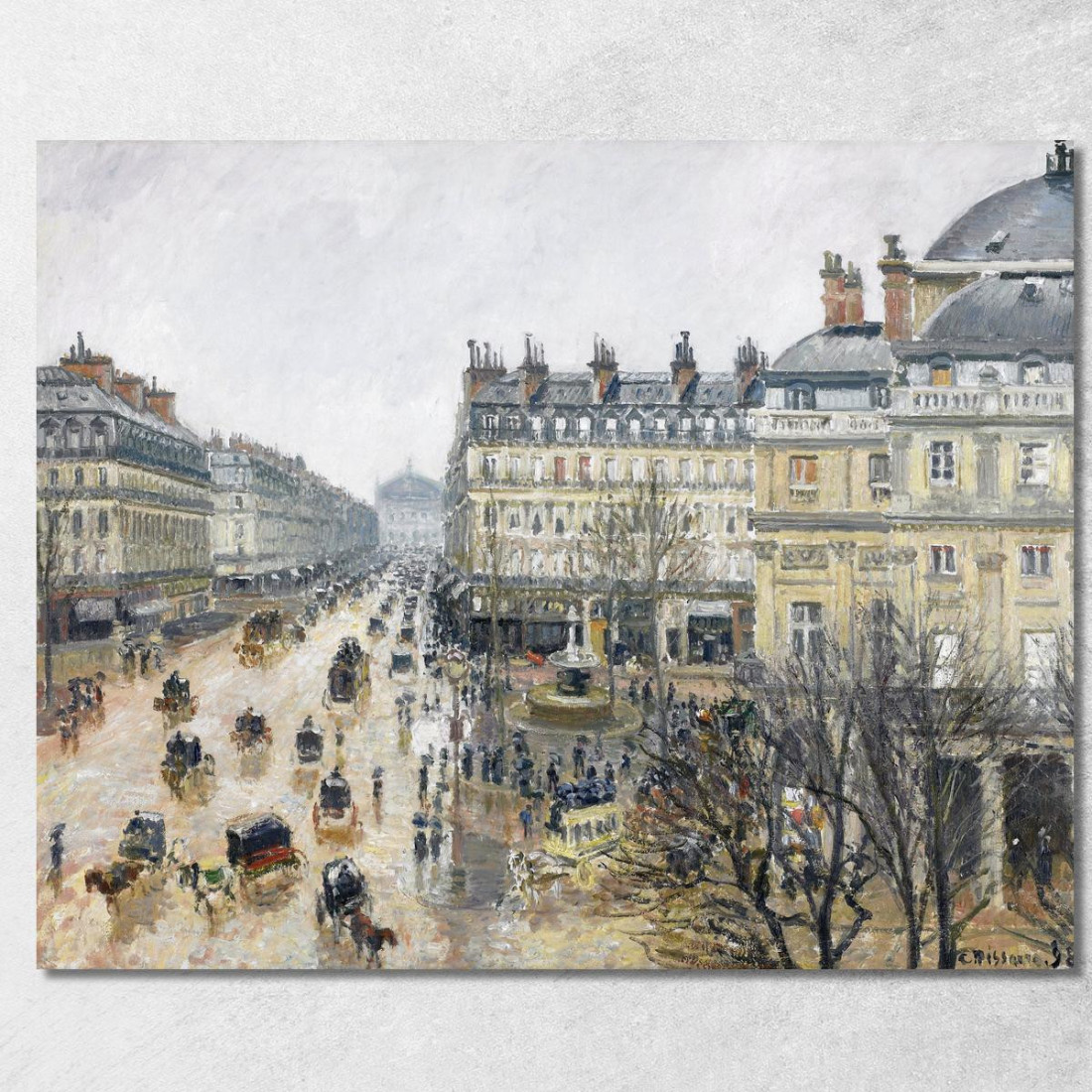 Piazza Del Teatro Francese Parigi 1898 Camille Pissarro cps27 quadro stampato su tela Piazza Del Teatro Francese Parigi 1898 Camille Pissarro cps27 quadro stampato su tela