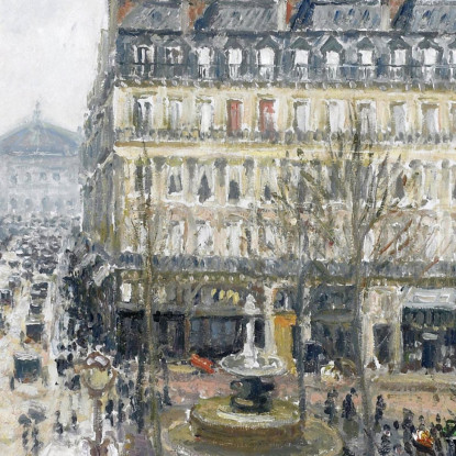 Piazza Del Teatro Francese Parigi 1898 Camille Pissarro cps27 quadro stampato su tela