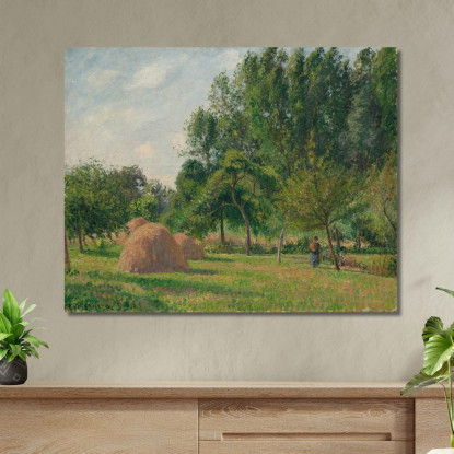 Eragny Del Mattino Nei Pagliai Camille Pissarro cps33 quadro stampato su tela