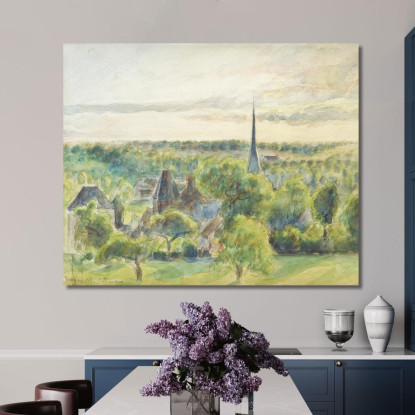 Paesaggio A Eragny 1890 Camille Pissarro cps37 quadro stampato su tela