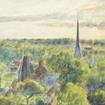 Paesaggio A Eragny 1890 Camille Pissarro cps37 quadro stampato su tela