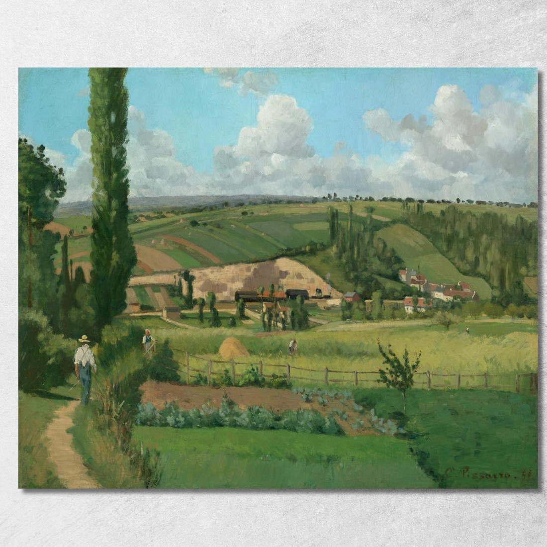 Paesaggio A Les Pâtis Pontoise 1868 Camille Pissarro cps38 quadro stampato su tela