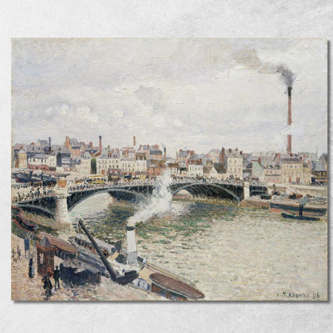 Mattina Una Giornata Nuvolosa Rouen 1896 Camille Pissarro cps44 quadro stampato su tela Mattina Una Giornata Nuvolosa Rouen 1896 Camille Pissarro cps44 quadro stampato su tela