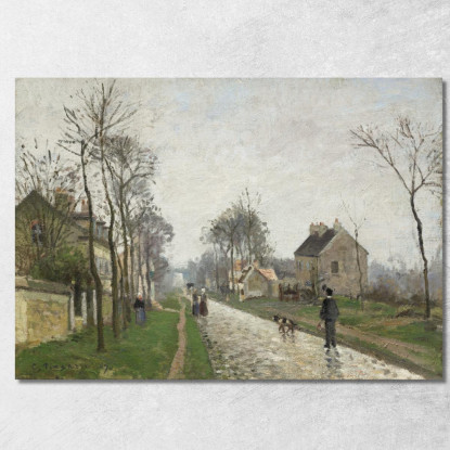 La Strada Da Louveciennes 1870 Camille Pissarro cps47 quadro stampato su tela