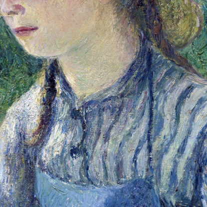 Contadina Con Cappello Di Paglia 1881 Camille Pissarro cps49 quadro stampato su tela