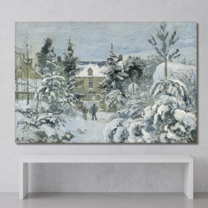 Casa Di Piette A Montfoucault 1874 Camille Pissarro cps53 quadro stampato su tela