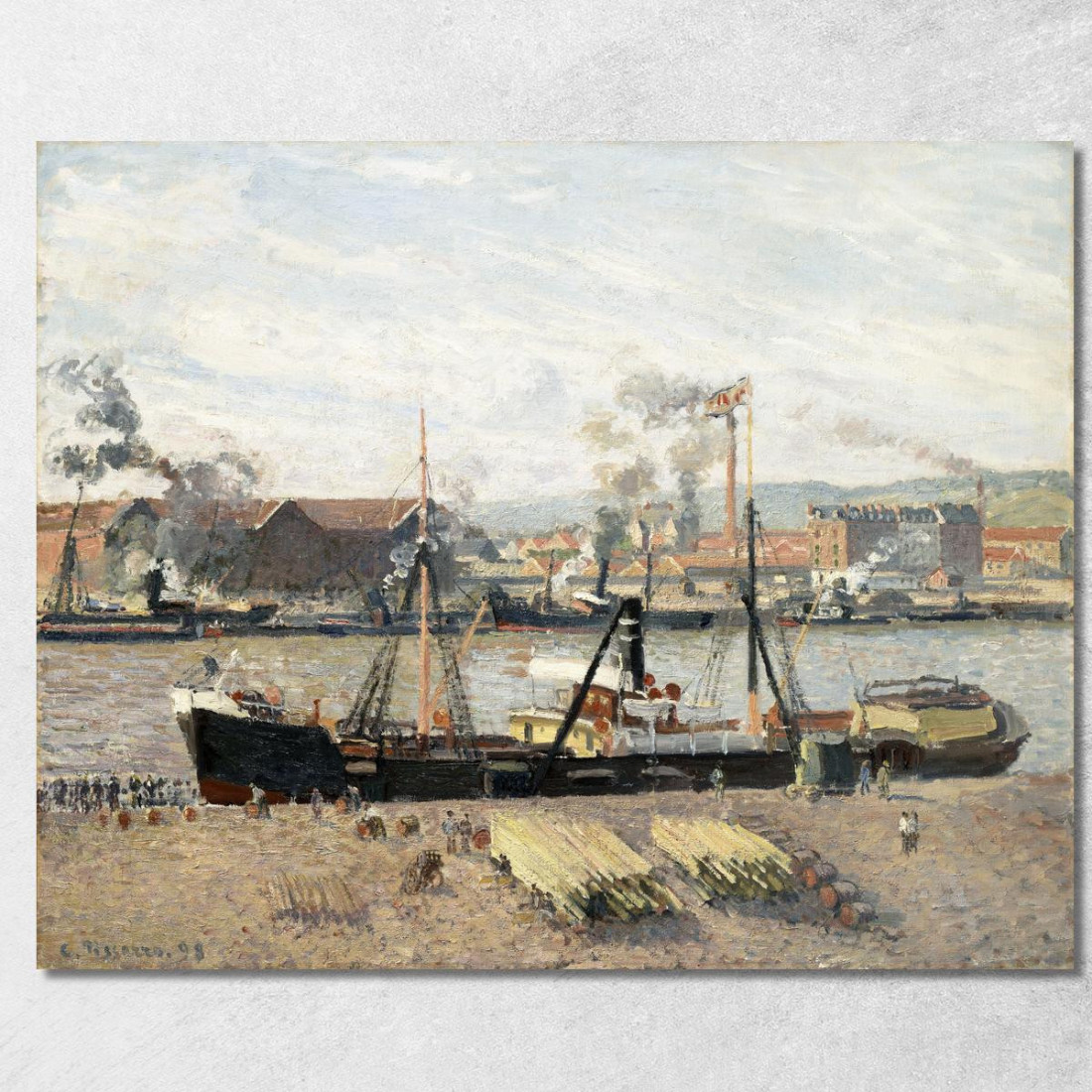 Porto Di Rouen Scarico Legname 1898 Camille Pissarro cps58 quadro stampato su tela Porto Di Rouen Scarico Legname 1898 Camille Pissarro cps58 quadro stampato su tela