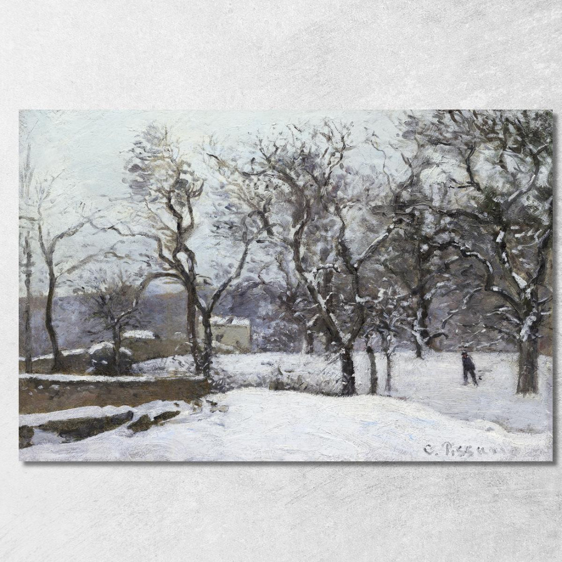 Neve A Louveciennes Intorno Al 1870 Camille Pissarro cps65 quadro stampato su tela Neve A Louveciennes Intorno Al 1870 Camille Pissarro cps65 quadro stampato su tela