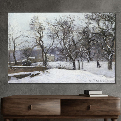 Neve A Louveciennes Intorno Al 1870 Camille Pissarro cps65 quadro stampato su tela