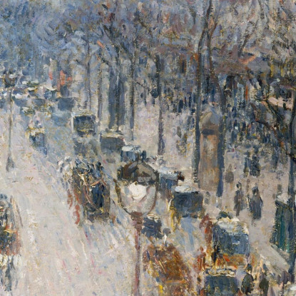 Il Boulevard Montmartre In Una Mattina D'Inverno 1897 Camille Pissarro cps72 quadro stampato su tela