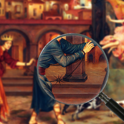 Cecità E Cupidigia Cacciano La Gioia Dalla Città Evelyn De Morgan emg3 quadro stampato su tela