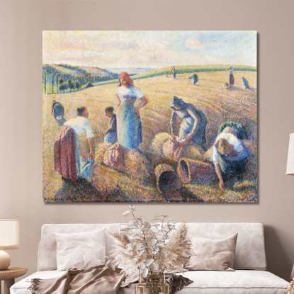Le Spigolatrici 1889 Camille Pissarro cps80 quadro stampato su tela