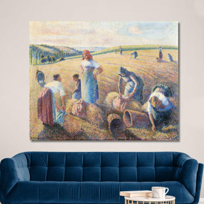 Le Spigolatrici 1889 Camille Pissarro cps80 quadro stampato su tela