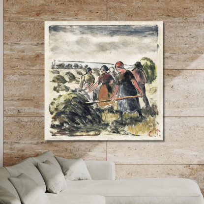 I Haymakers Intorno Al 1895 Camille Pissarro cps83 quadro stampato su tela