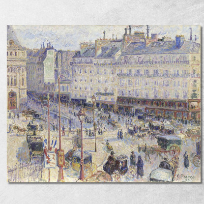 La Place Du Havre Parigi 1893 Camille Pissarro cps90 quadro stampato su tela