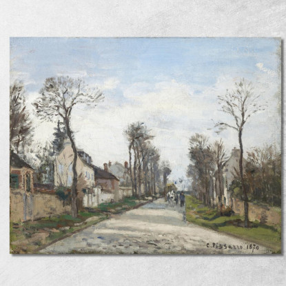 Strada Di Versailles Louveciennes 1870 Camille Pissarro cps100 quadro stampato su tela