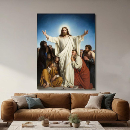 Cristo Il Consolatore Carl Bloch cbl11 quadro stampato su tela