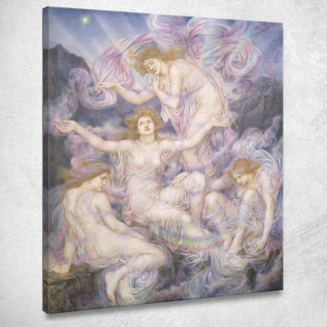 Figlie Della Nebbia Evelyn De Morgan emg10 quadro stampato su tela Figlie Della Nebbia Evelyn De Morgan emg10 quadro stampato su tela