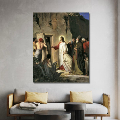 La Resurrezione Di Lazzaro Carl Bloch cbl32 quadro stampato su tela