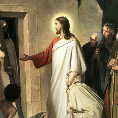 La Resurrezione Di Lazzaro Carl Bloch cbl32 quadro stampato su tela