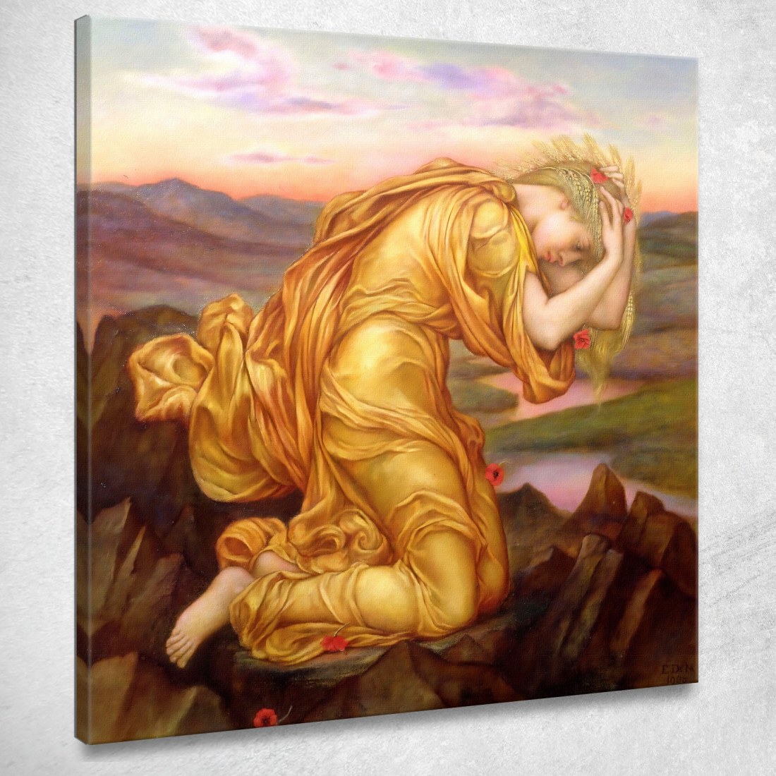 Demetra In Lutto Per Persefone Evelyn De Morgan emg13 quadro stampato su tela Demetra In Lutto Per Persefone Evelyn De Morgan emg13 quadro stampato su tela