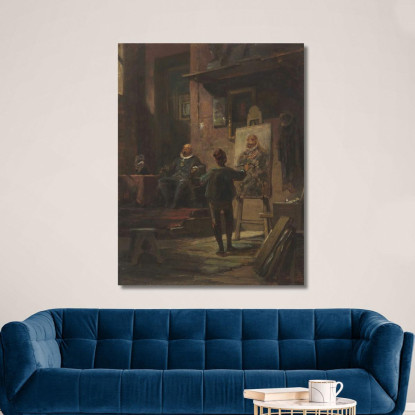Il Pittore Carl Spitzweg csp13 quadro stampato su tela