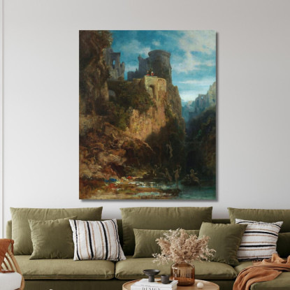 Nixenfang Carl Spitzweg csp44 quadro stampato su tela