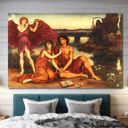 Ama Passare Evelyn De Morgan emg20 quadro stampato su tela