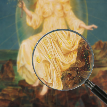 Luce Nell'Oscurità Evelyn De Morgan emg21 quadro stampato su tela
