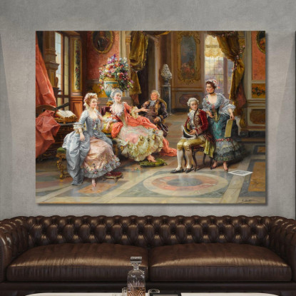 Un Incontro Elegante Cesare Auguste Detti cad6 quadro stampato su tela