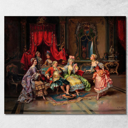 Luigi Xv Nella Sala Del Trono Cesare Auguste Detti cad13 quadro stampato su tela