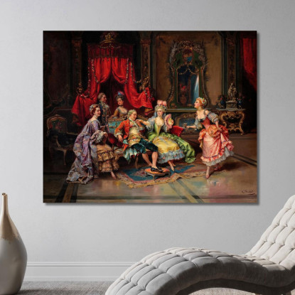 Luigi Xv Nella Sala Del Trono Cesare Auguste Detti cad13 quadro stampato su tela