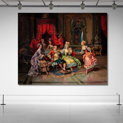 Luigi Xv Nella Sala Del Trono Cesare Auguste Detti cad13 quadro stampato su tela