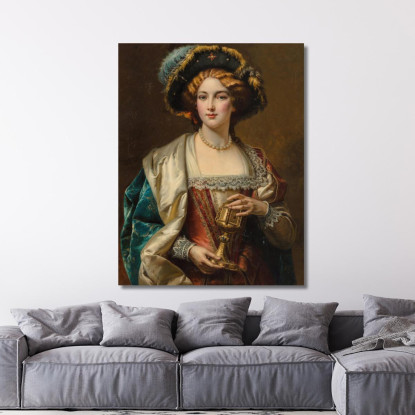 Ritratto Di Una Nobildonna Cesare Auguste Detti cad16 quadro stampato su tela
