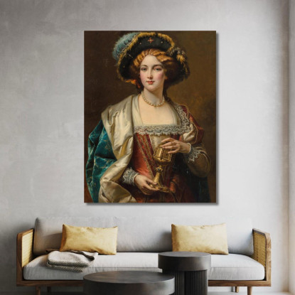 Ritratto Di Una Nobildonna Cesare Auguste Detti cad16 quadro stampato su tela