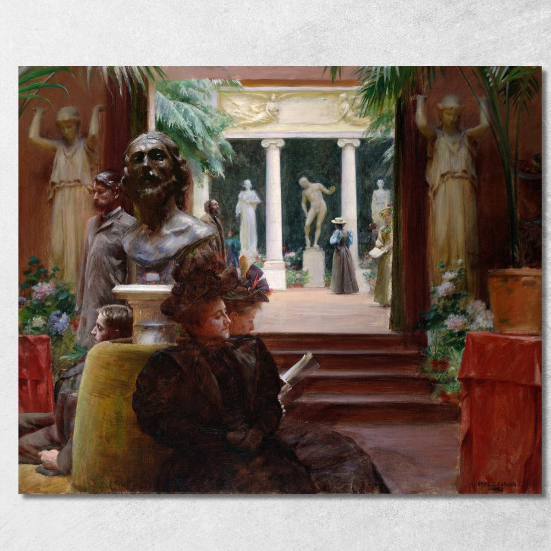 Alla Mostra Di Scultura Charles Courtney Curran ccc4 quadro stampato su tela