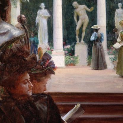 Alla Mostra Di Scultura Charles Courtney Curran ccc4 quadro stampato su tela