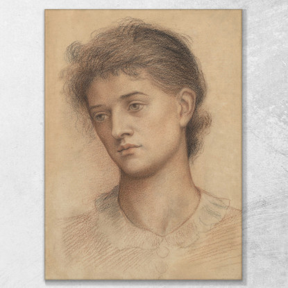 Testa Ritratto Di Donna Evelyn De Morgan emg26 quadro stampato su tela