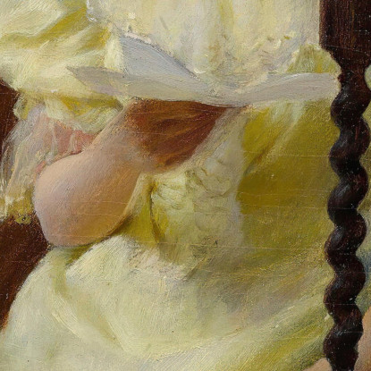 Signora In Giallo Charles Courtney Curran ccc15 quadro stampato su tela