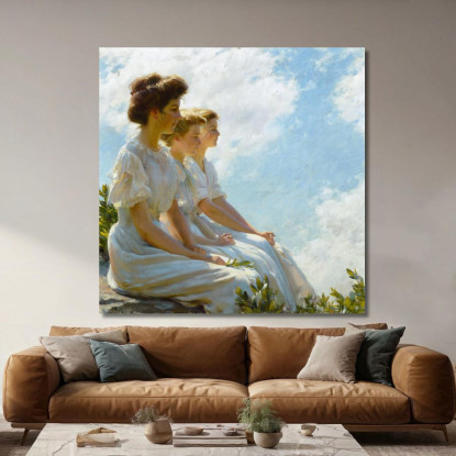 Sulle Alture Charles Courtney Curran ccc18 quadro stampato su tela