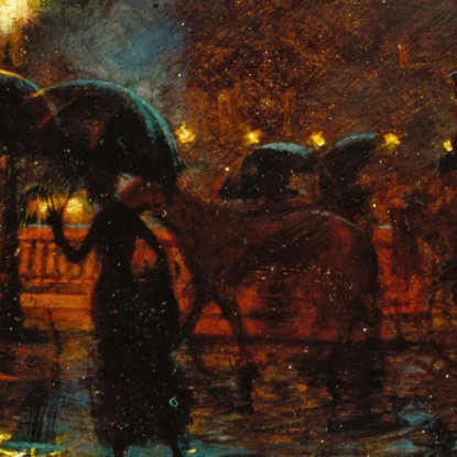 Parigi Di Notte Charles Courtney Curran ccc19 quadro stampato su tela