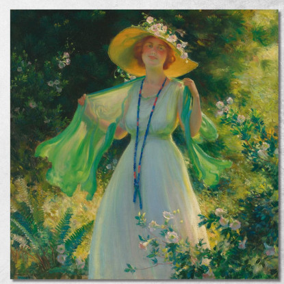 Sentiero Dei Fiori Charles Courtney Curran ccc20 quadro stampato su tela