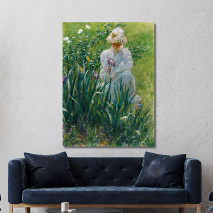 Il Letto Iris Charles Courtney Curran ccc28 quadro stampato su tela